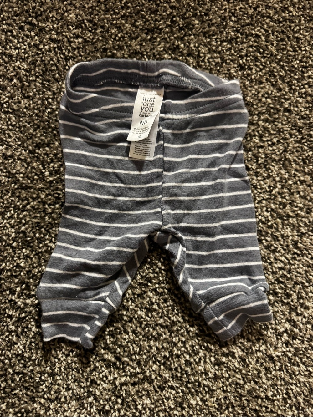 Just One You by Carter's Navy & White Striped Baby Diaper Cover Pants